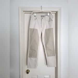 Everlane 90s Cheeky Jean in Patchwork Panel, color is Pure Craft size 27